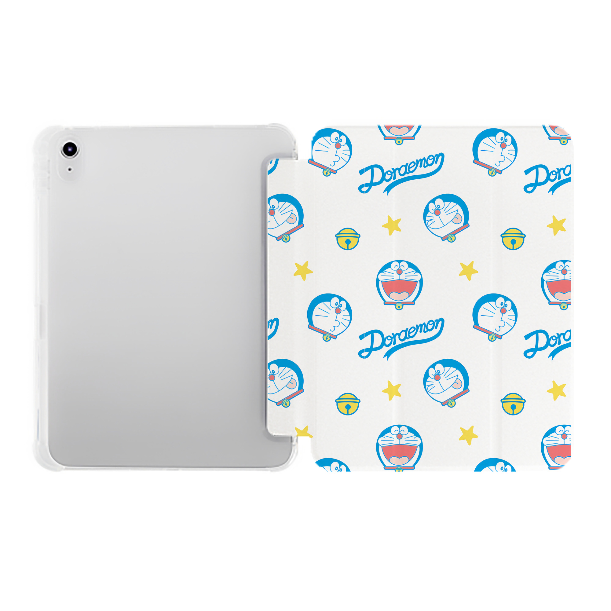 （画像用） ドラえもん Doraemon IPad ケース ペン収納付き 三つ折りスタンド PUレザー×シリコン 対応機種9.5/10.5/10.9インチ